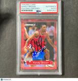 1999-00 Skybox Impact #165 Randy Brown Signed Card AUTO PSA Slabbed Bulls