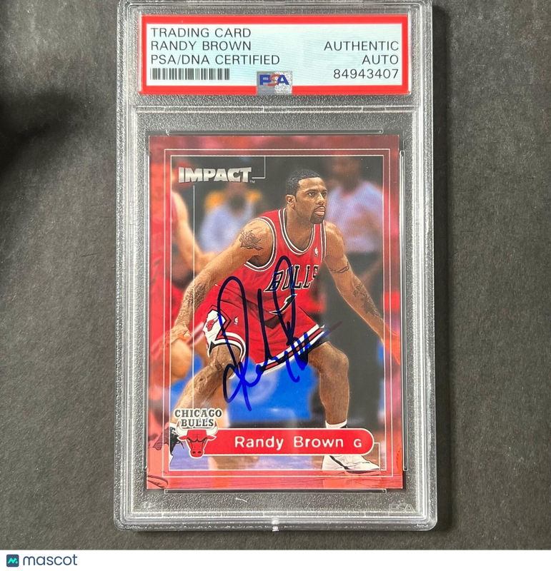 1999-00 Skybox Impact #165 Randy Brown Signed Card AUTO PSA Slabbed Bulls
