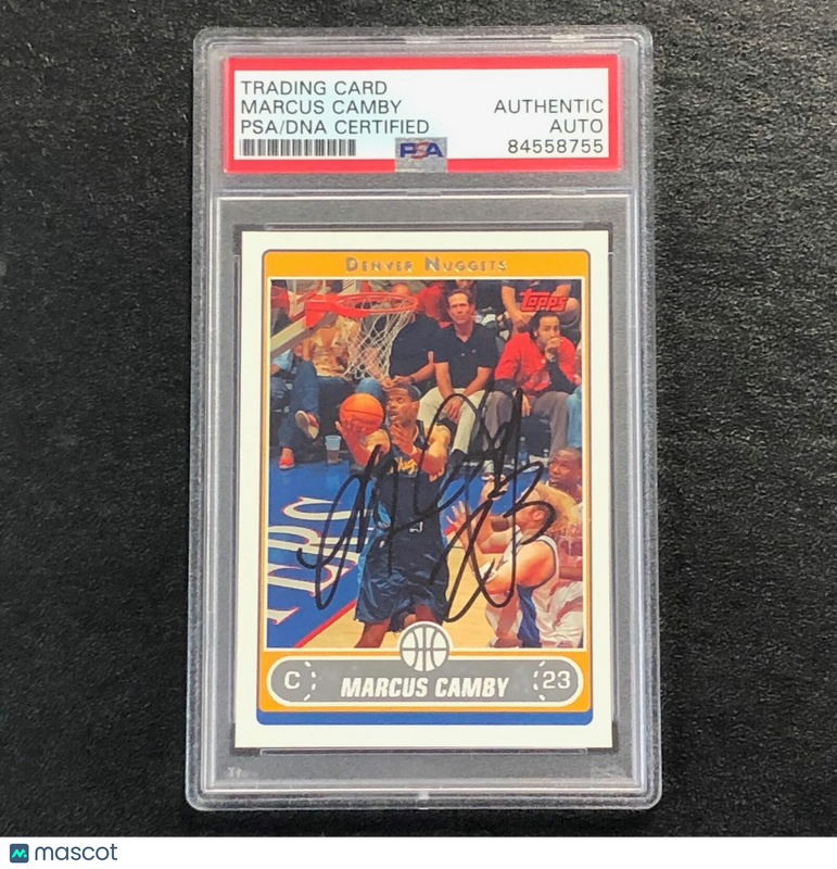 2006-07 Topps #61 Marcus Camby Signed Card Auto PSA Slabbed Nuggets