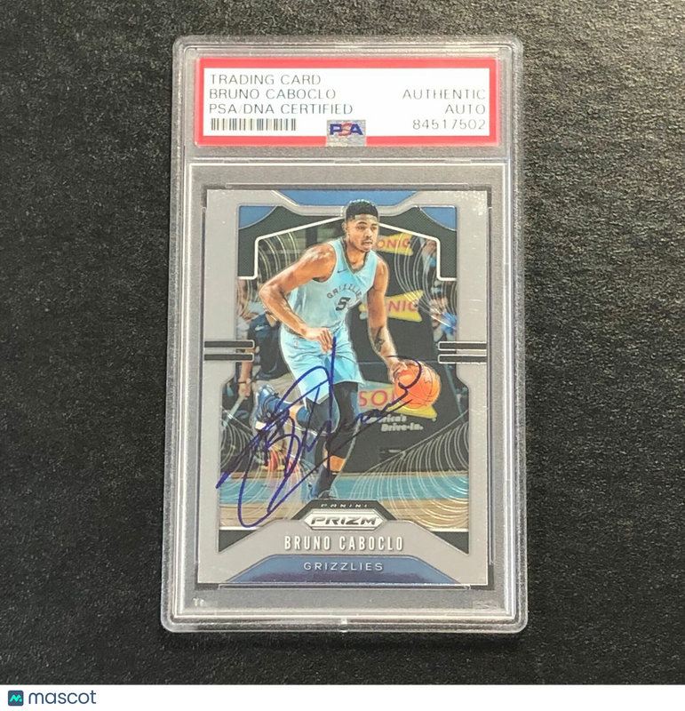 2019-20 Panini Prizm #143 Bruno Caboclo Signed Card AUTO PSA/DNA Slabbed Grizzli