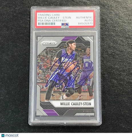 2016-17 Panini Prizm #117 Willie Cauley-Stein Signed Card AUTO PSA Slabbed Kings