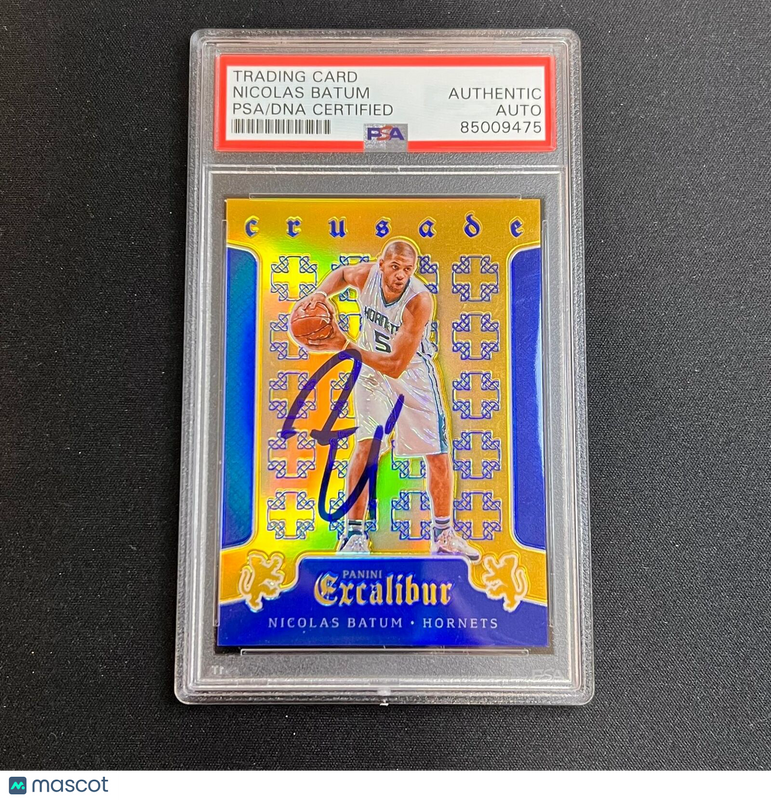 2015-16 Panini Excalibur #56 173/199 Nicolas Batum Signed Card AUTO PSA Slabbed