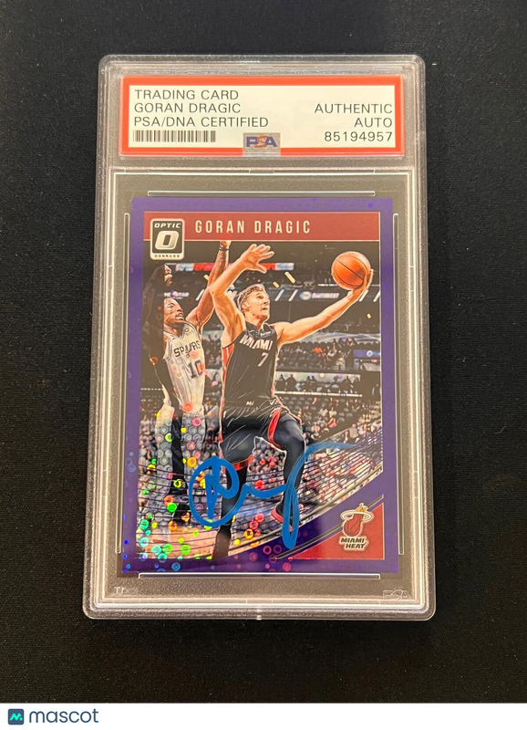 2018-19 Panini Donruss Optic #5 Goran Dragic Signed Card AUTO PSA/DNA Slabbed He