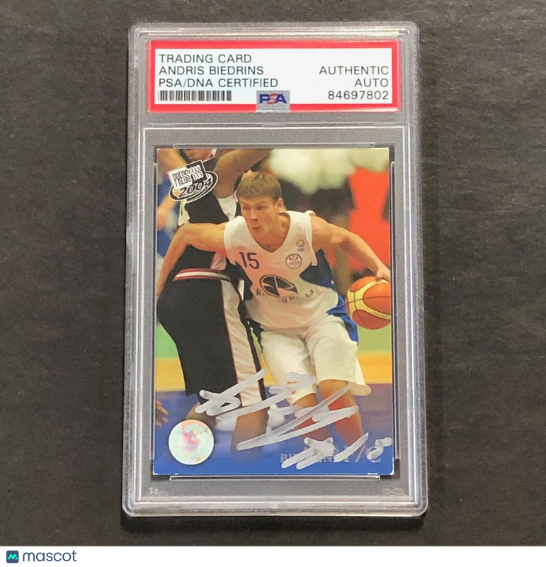 2004 Press Pass #3 Andris Biedrins Signed Card AUTO PSA Slabbed Warriors