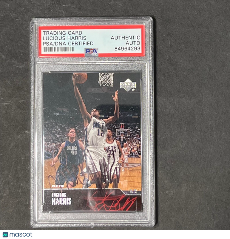 2003-04 Upper Deck #166 Lucious Harris Signed Card AUTO PSA Slabbed Nets