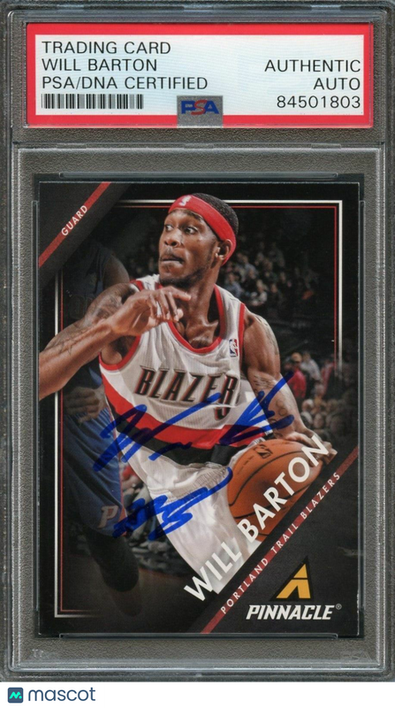 2013-14 Panini Pinnacle #165 Will Barton Signed Card AUTO PSA Slabbed Blazers
