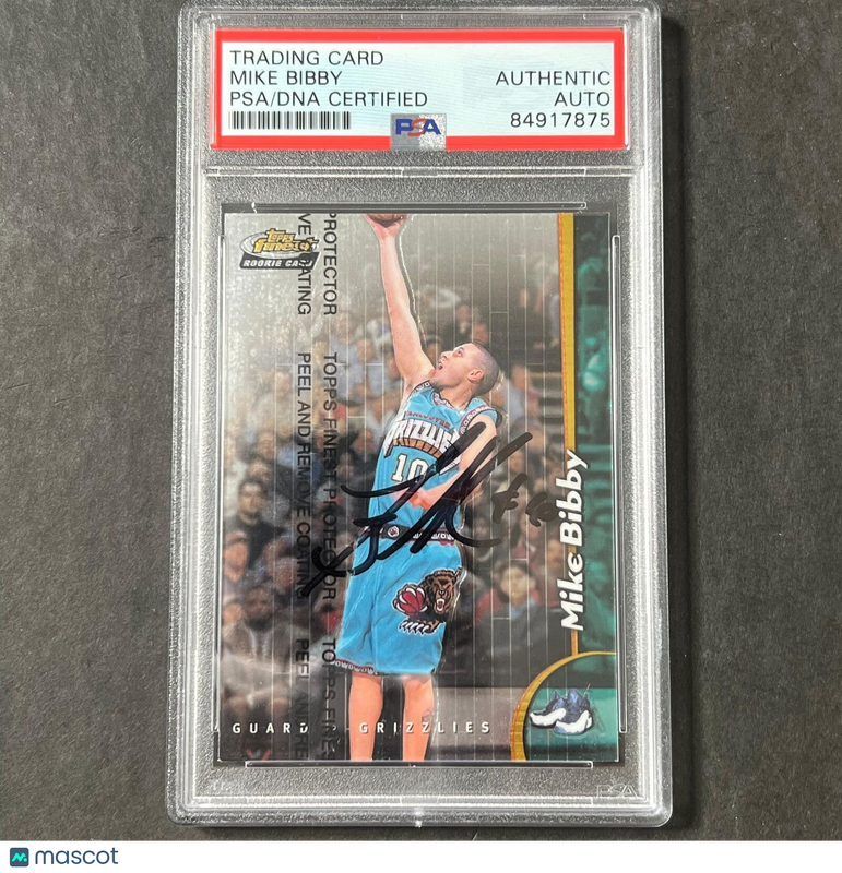 1997-98 Topps Finest #227 Mike Bibby Signed Card Auto PSA Slabbed Grizzlies