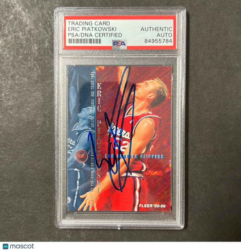 1996 Fleer #229 Eric Piatkowski Signed Card AUTO PSA Slabbed Clippers