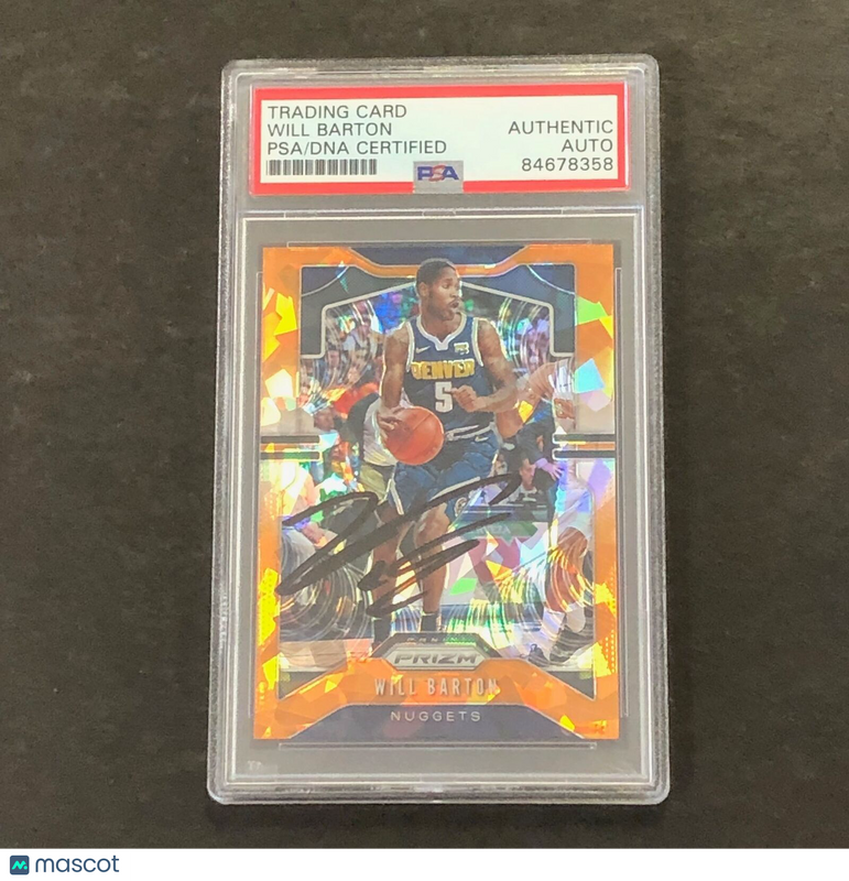 2019-20 Panini Prizm #85 Will Barton Signed Card PSA Slabbed Nuggets