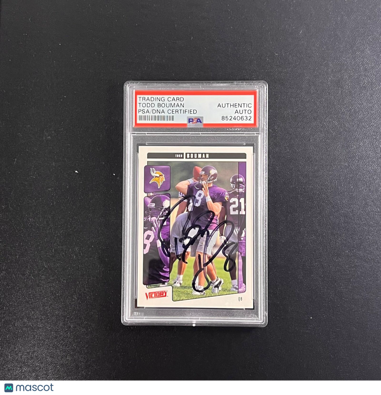2001 Topps Football #187 Todd Bouman Signed Card PSA Slabbed Vikings