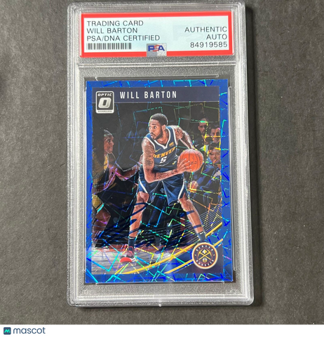 2018-19 Panini Donruss Optic #80 Will Barton Signed Card AUTO PSA Slabbed Nugget