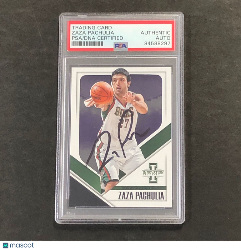 2013-14 Innovation Basketball #39 Zaza Pachulia Signed Card AUTO PSA Slabbed Buc