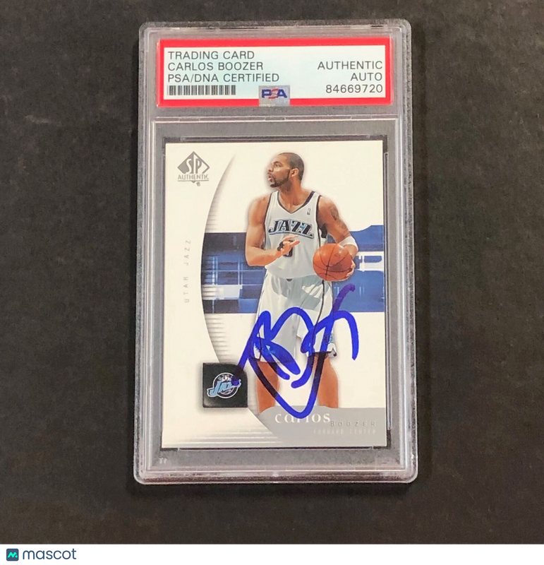 2005-06 Upper Deck SP Authentic #86 Carlos Boozer Signed Card PSA Slabbed Jazz
