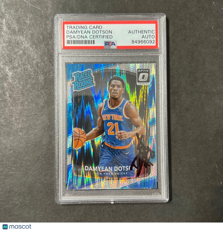 2017-18 Donruss Optic Rated Rookie #166 Damyean Dotson Signed Card AUTO PSA Slab