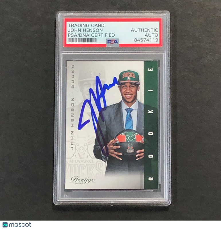 2012-13 Panini Prestige #215 John Henson Signed Card AUTO PSA Slabbed RC Bucks