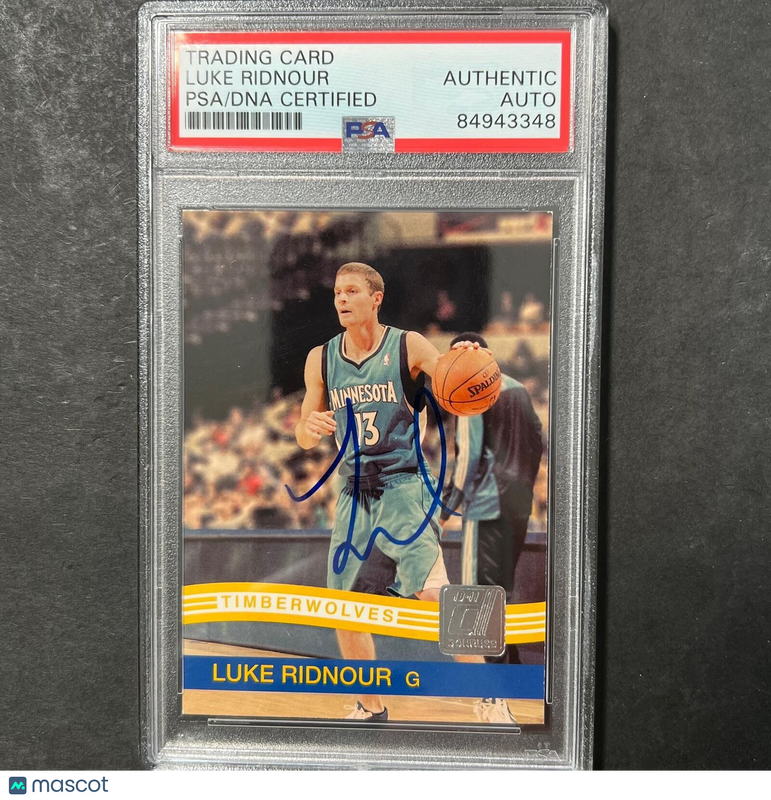 2010 Panini Donruss #123 Luke Ridnour Signed Card AUTO PSA Slabbed Timberwolves