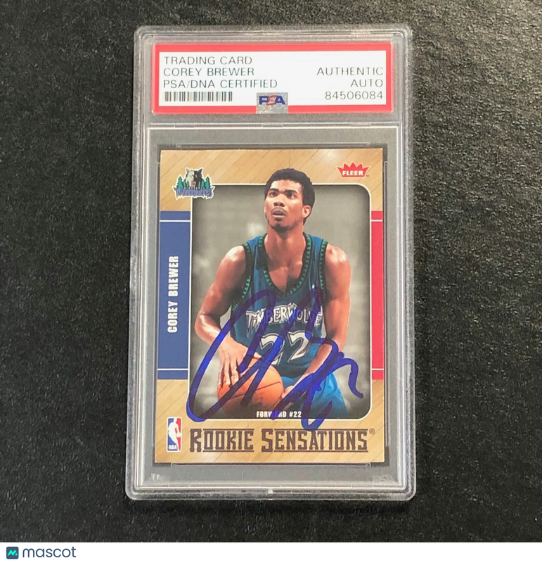 2007-08 Fleer Rookie Sensations #RS-7 Corey Brewer Signed Card AUTO PSA Slabbed