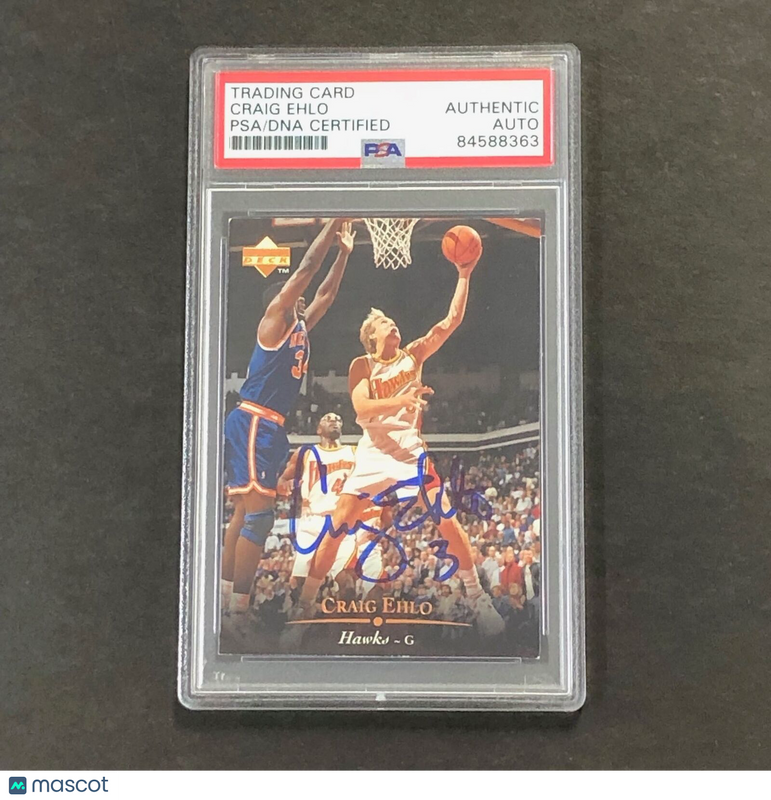 1995-96 Upper Deck #86 Craig Ehlo Signed Card AUTO PSA Slabbed Hawks