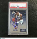 2012-13 Absolute Basketball #18 Derrick Favors Signed Card AUTO PSA Slabbed Jazz