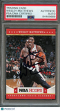 2012-13 NBA Hoops #126 Wesley Matthews Signed Card AUTO PSA Slabbed
