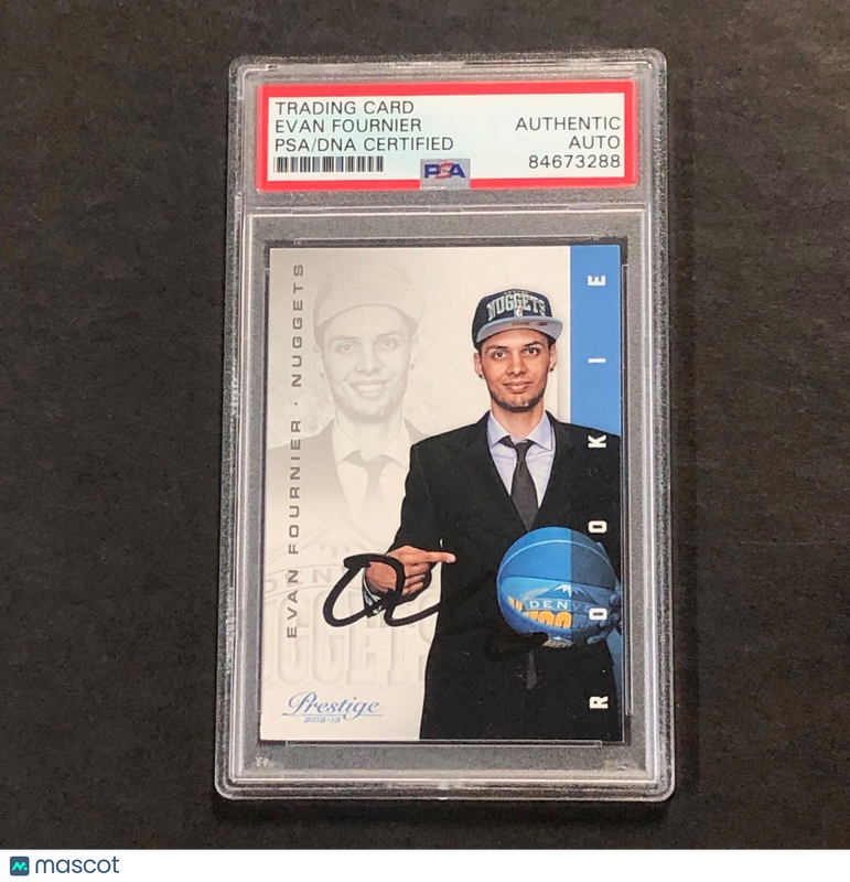 2012-13 Panini Prestige #220 Evan Fournier Signed Card AUTO PSA Slabbed RC Nugge