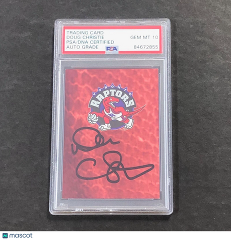 1995-96 Skybox #418 DOUG CHRISTIE Signed Card AUTO PSA/DNA Slabbed Raptors