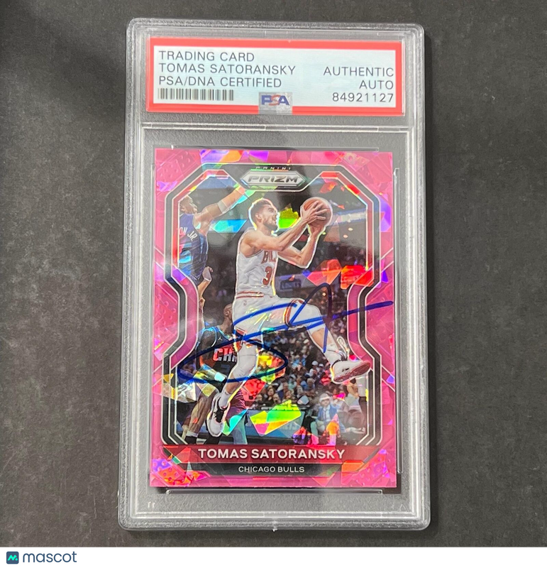 2020-21 Panini Prizm #183 Tomas Satoransky Signed Card Auto PSA Slabbed Bulls