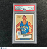 2005-06 Topps 1952 Style #123 PJ BROWN Signed AUTO PSA Slabbed Hornets