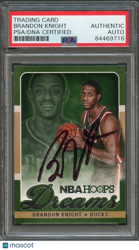 2013-14 NBA Hoops Dreams #7 Brandon Knight Signed Card AUTO PSA Slabbed Bucks