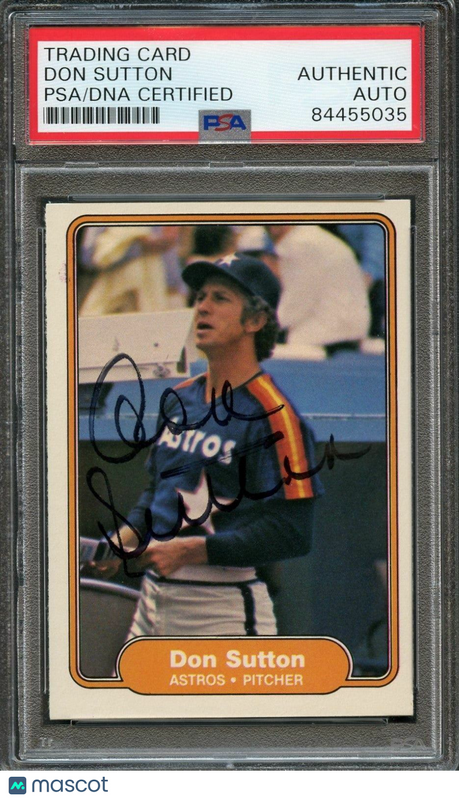 1982 Fleer #234 DON SUTTON Signed Card PSA Slabbed Auto Astros