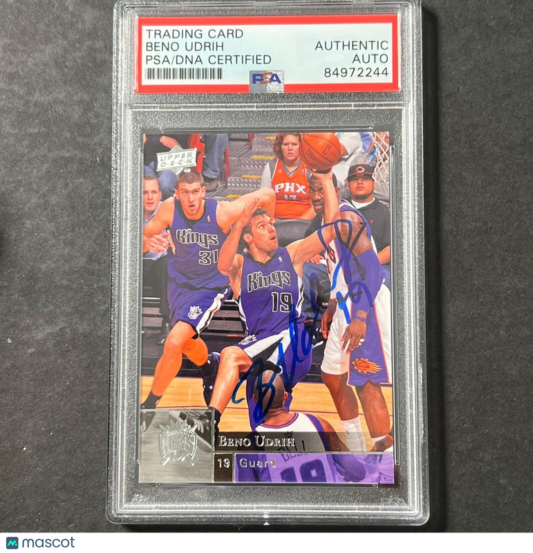 2009-10 Upper Deck #168 Beno Udrih Signed Card AUTO PSA Slabbed Kings
