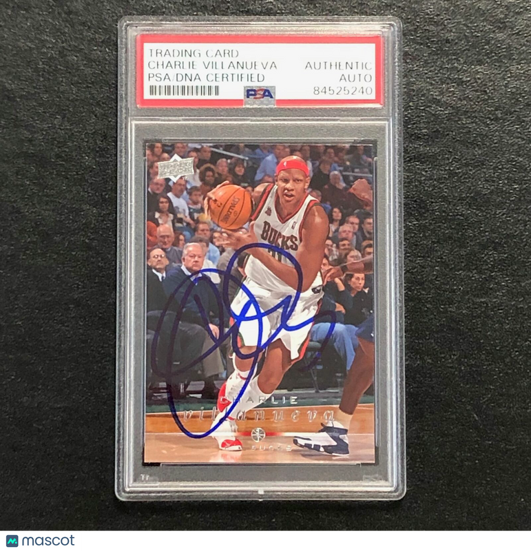2008-09 Upper Deck First Edition #101 Charlie Villanueva Signed Card AUTO PSA/DN