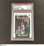 2015-16 NBA Hoops #193 John Henson Signed Card AUTO PSA Slabbed Bucks