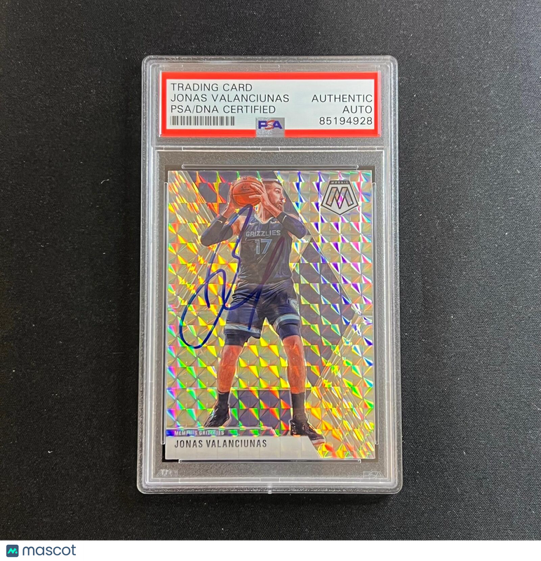 2019-20 Panini Mosaic #86 Jonas Valanciunas Signed Card AUTO PSA Slabbed Grizzli