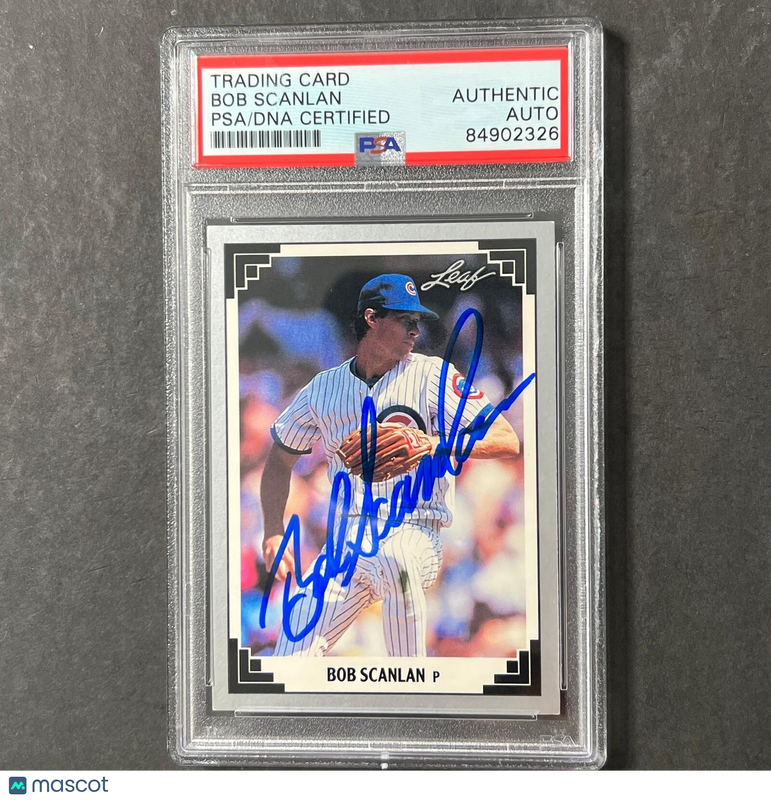 1991 Leaf #520 Bob Scanlan Signed Card PSA Slabbed Auto Cubs