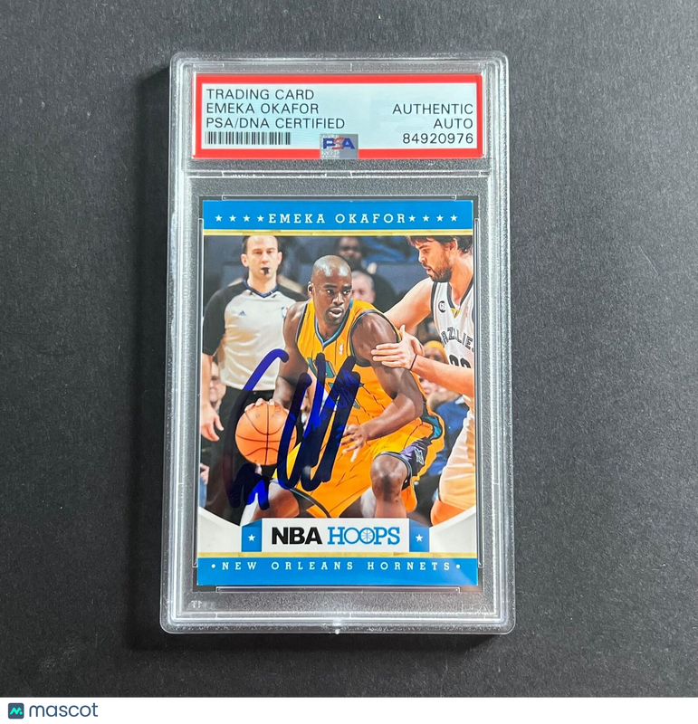 2012-13 Panini Basketball #60 Emeka Okafor Signed Card AUTO PSA Slabbed Hornets