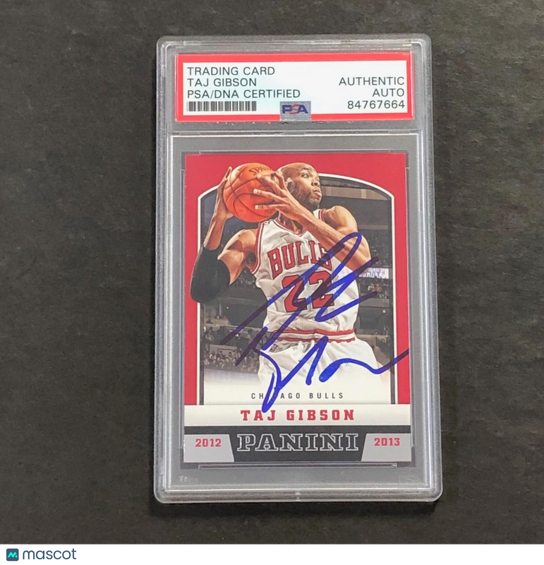 2012-13 Panini Basketball #160 Taj Gibson Signed Card AUTO PSA Slabbed Bulls