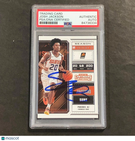 2017-18 Panini Contenders Season Tickets #29 Josh Jackson Signed Card AUTO PSA S
