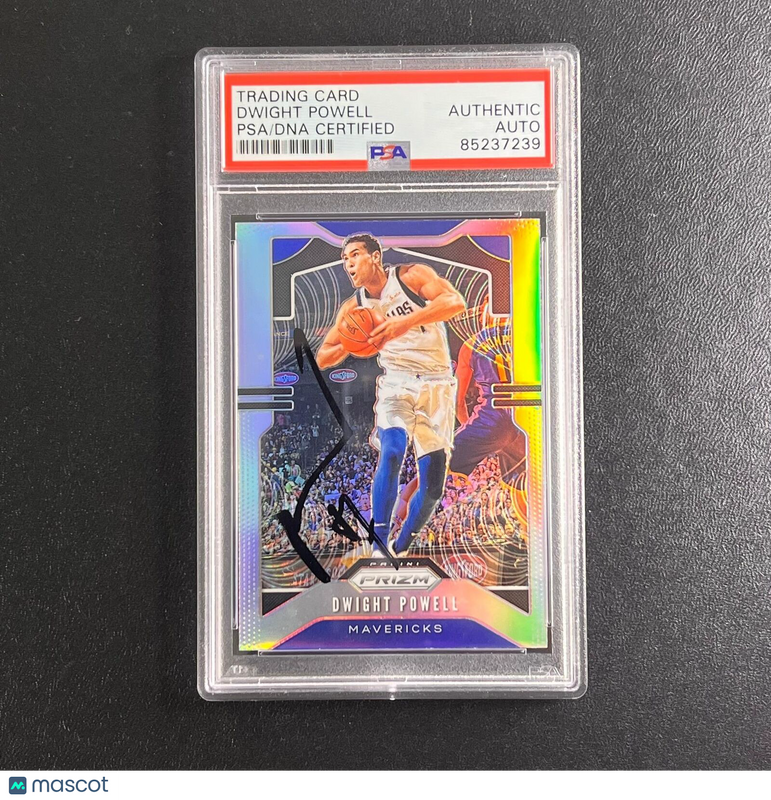 2018-19 Panini Prizm #81 Dwight Powell Card AUTO PSA Slabbed Mavericks