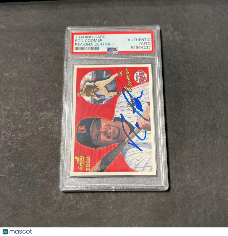 2000 Pacific Aurora #82 Ron Coomer Signed Card AUTO PSA Slabbed Twins