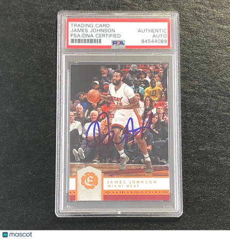 2016-17 Panini Excalibur #96 James Johnson Signed Card AUTO PSA/DNA Slabbed Heat