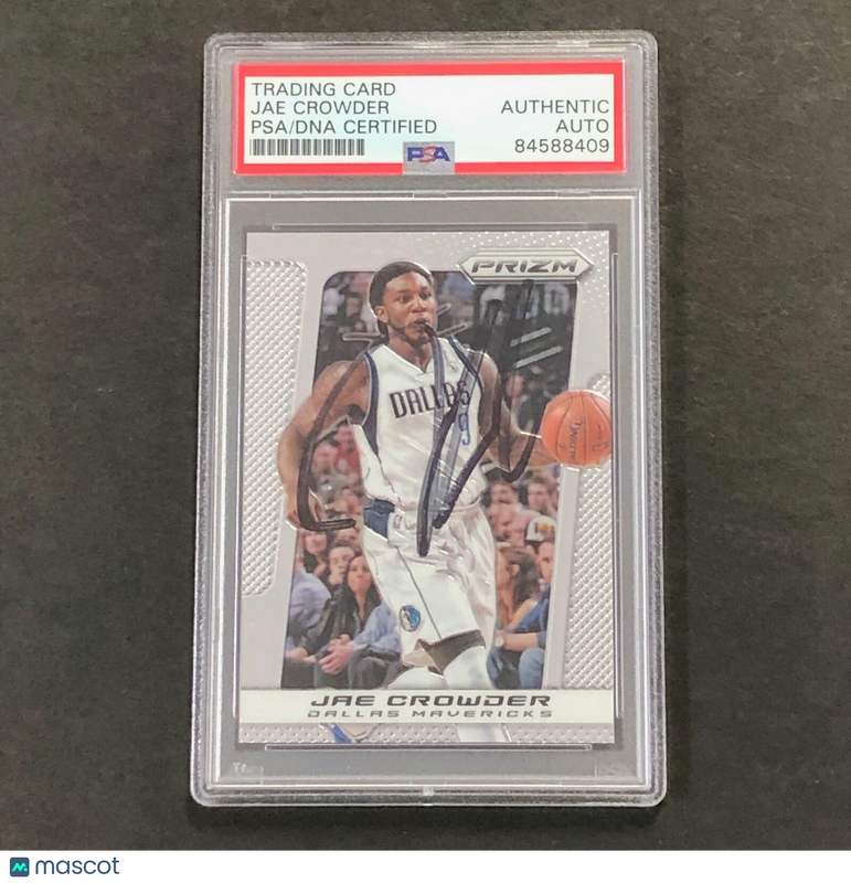 2013-14 PANINI PRIZM #157 Jae Crowder Signed Card AUTO PSA Slabbed Mavericks