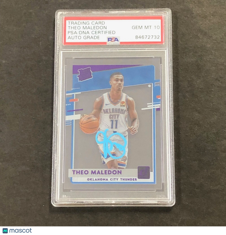 2020-21 Panini Clearly Donruss Rated Rookie #60 Theo Maledon Signed Card AUTO 10