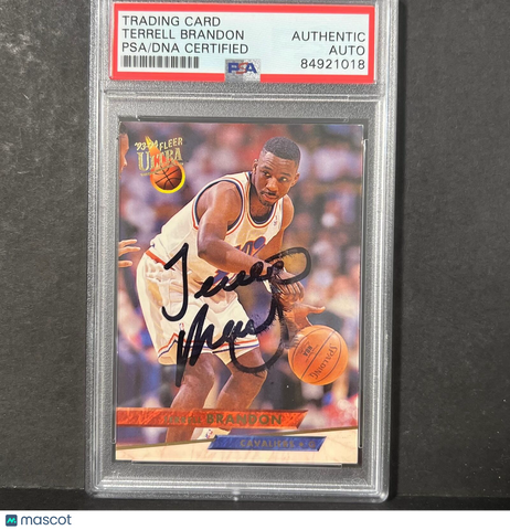 1993 Fleer Ultra #35 Terrell Brandon Signed Card AUTO PSA/DNA Slabbed Cavs