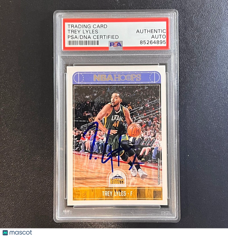 2017-18 Panini Hoops #88 Trey Lyles Signed Card Auto PSA Slabbed Nuggets
