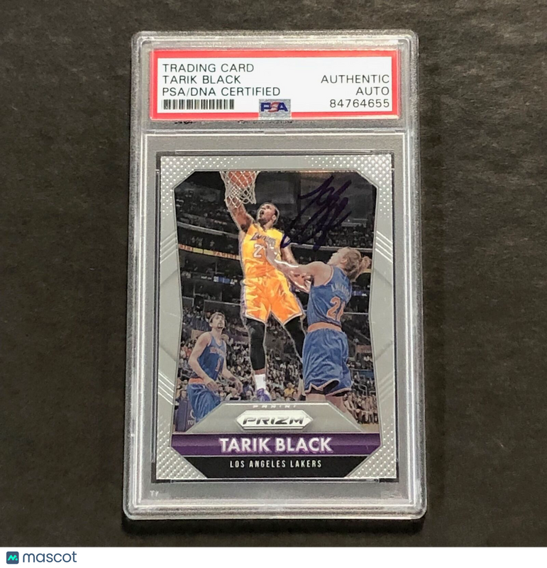 2015-16 Panini Prizm #117 Tarik Black Signed Card AUTO PSA Slabbed Lakers