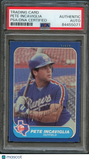 1986 Fleer Update #U-53 Pete Incaviglia Signed Card AUTO PSA Slabbed Rangers