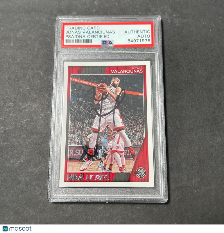 2016-17 NBA Hoops Blue #112 Jonas Valanciunas Signed Card AUTO PSA Slabbed Rapto