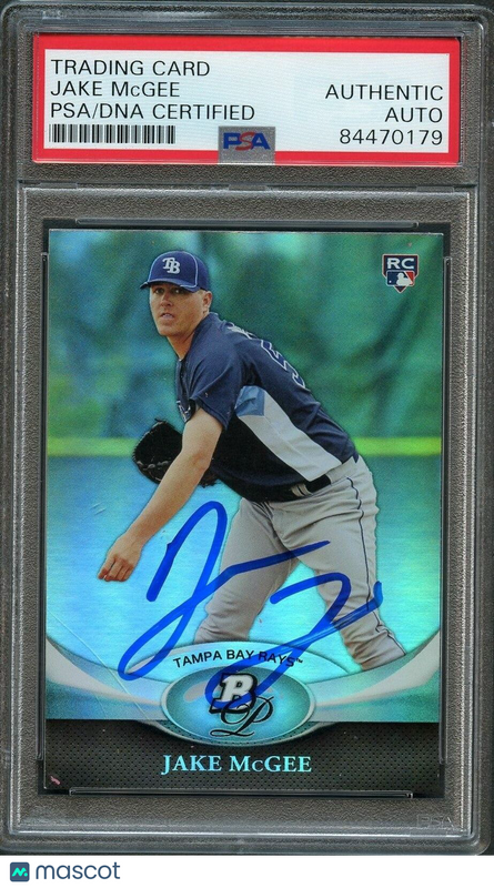 2011 BOWMAN PLATINUM #27 Jake McGee Signed Card PSA Slabbed AUTO Rays