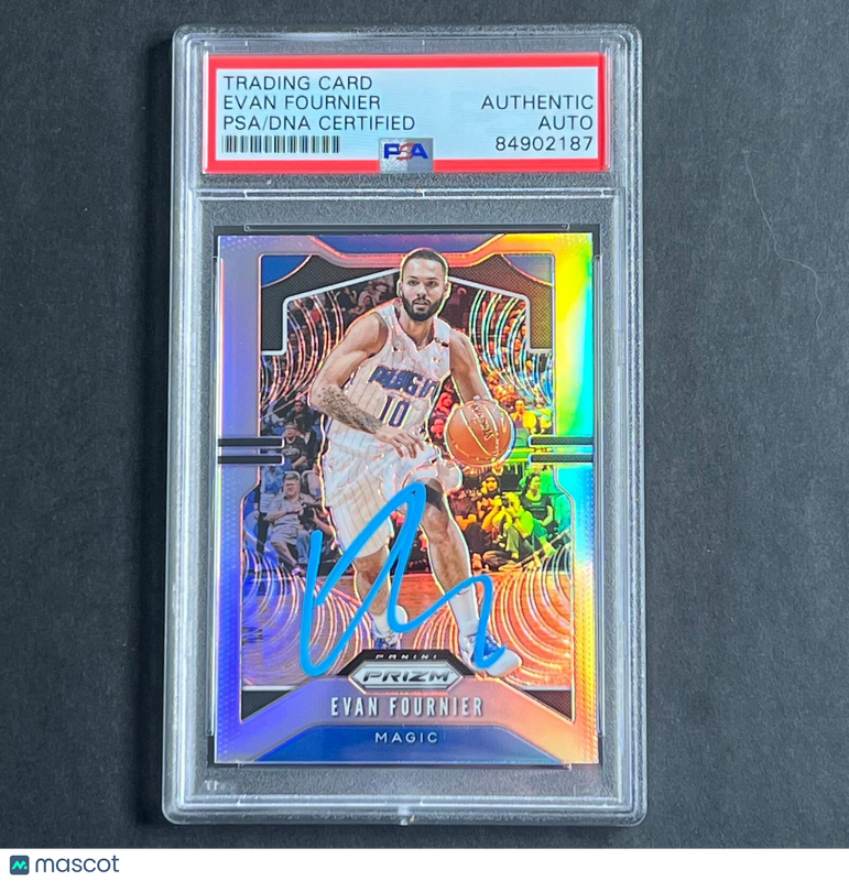 2019-20 Panini Prizm #192 Evan Fournier Signed Card AUTO PSA Slabbed Magic